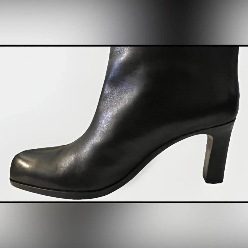 Massimo Dutti Women’s Leather Boots 1003/650 Black Size 37 EU / 6 US